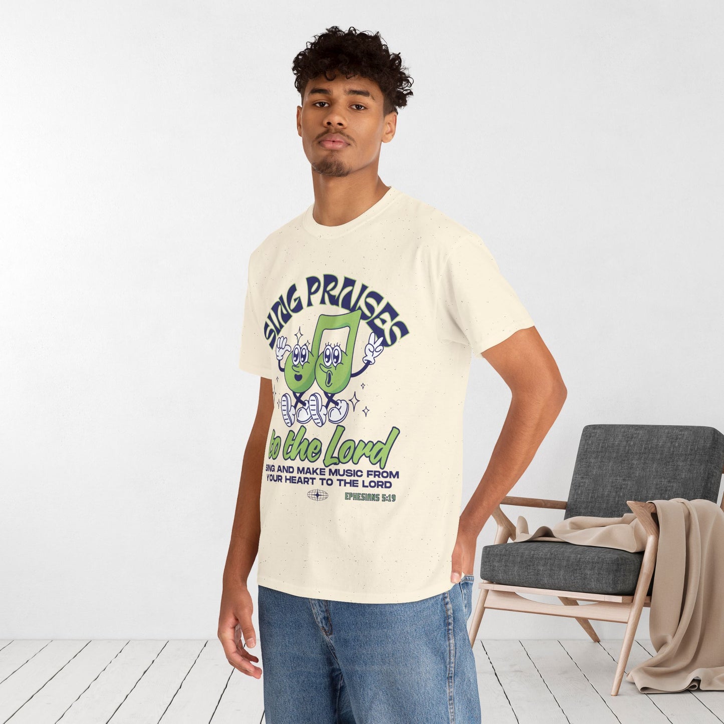 Sing Praises To The Lord Heavy Cotton Tee