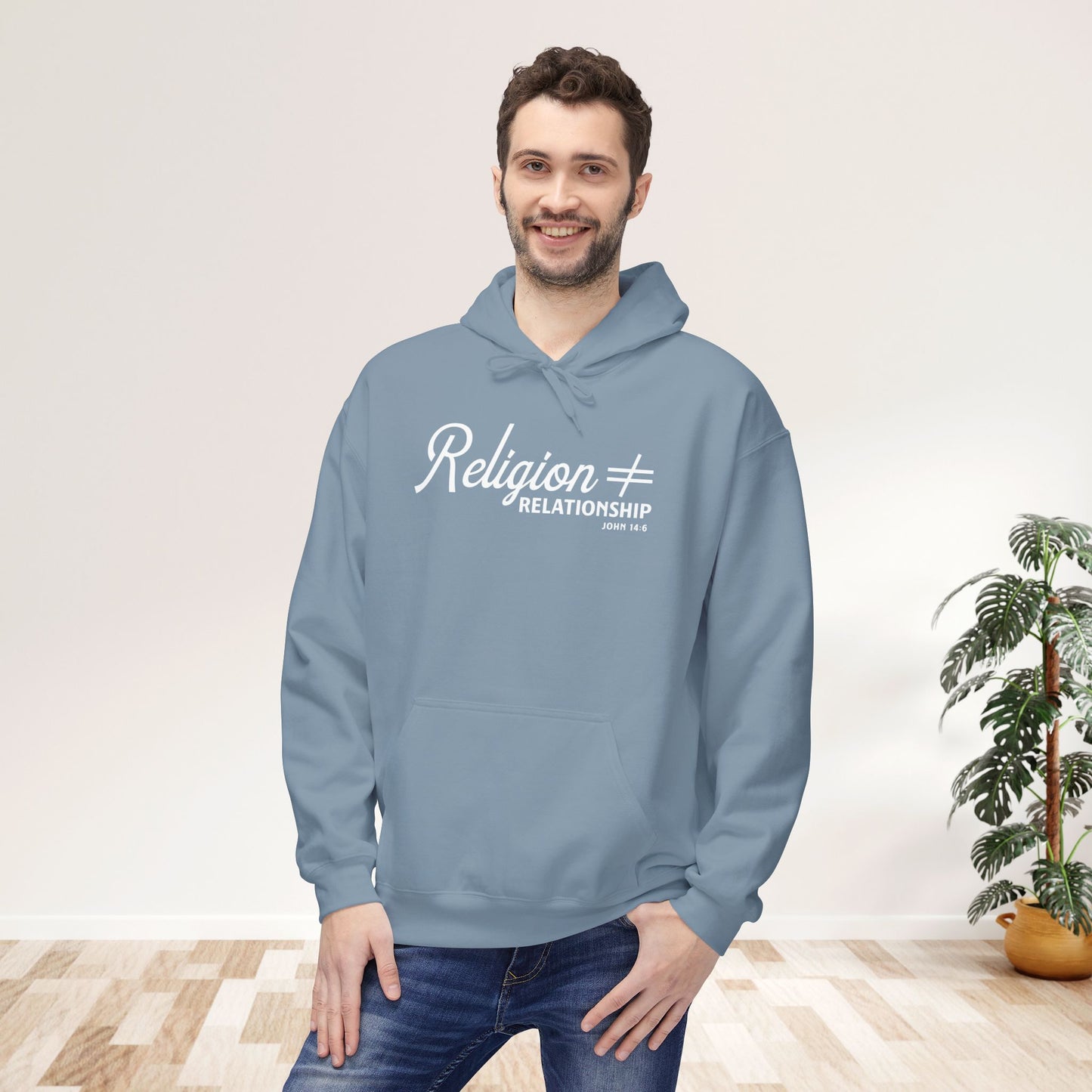 Religion ≠ Relationship Unisex Midweight Hoodie