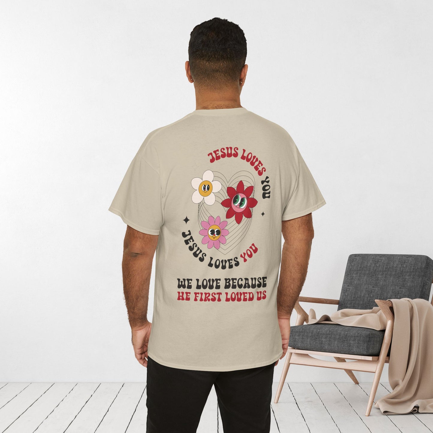 Jesus Loves You Heavy Cotton Tee
