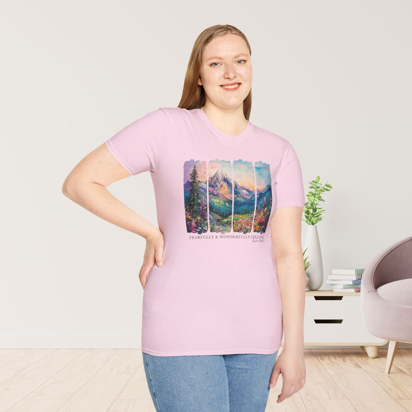 Fearfully and Wonderfully Created Softstyle T-shirt - Psalm 139:14