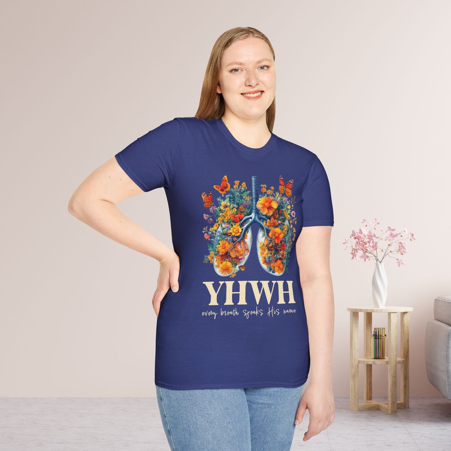 YHWH Every Breath Speaks His Name Softstyle T-shirt