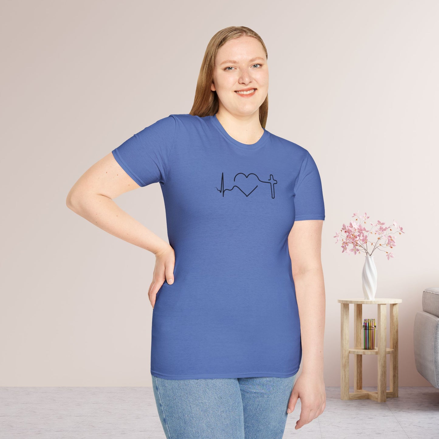 Heartbeat of Faith Softstyle T-shirt