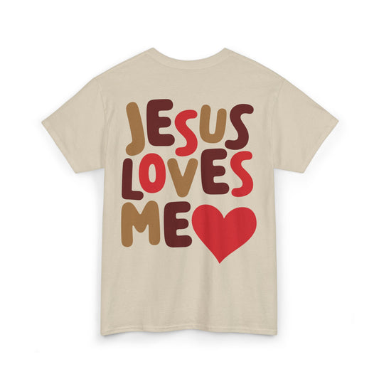 Jesus Loves Me Heavy Cotton Tee