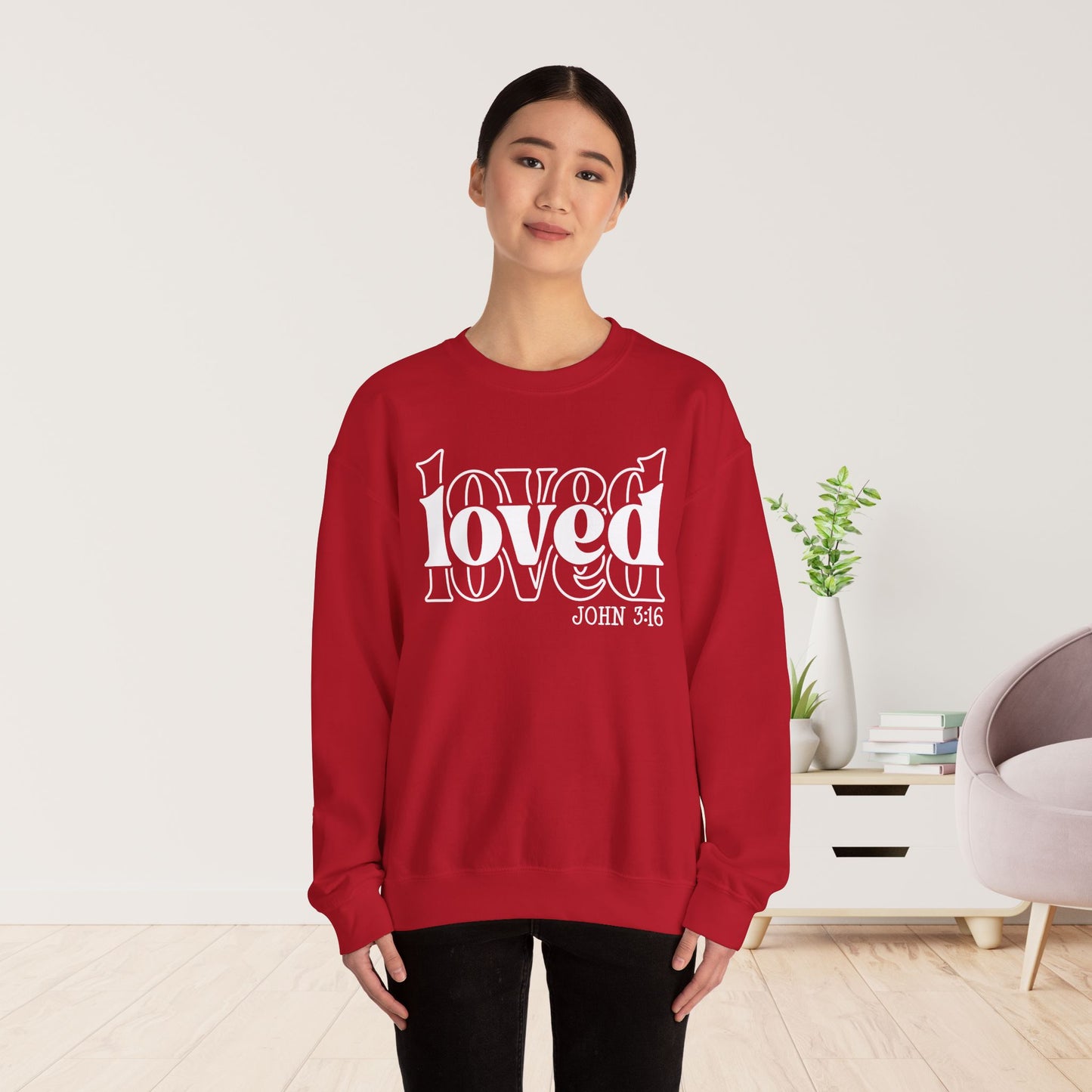 Loved John 3:16 Sweatshirt - Christian Mom Sweatshirt