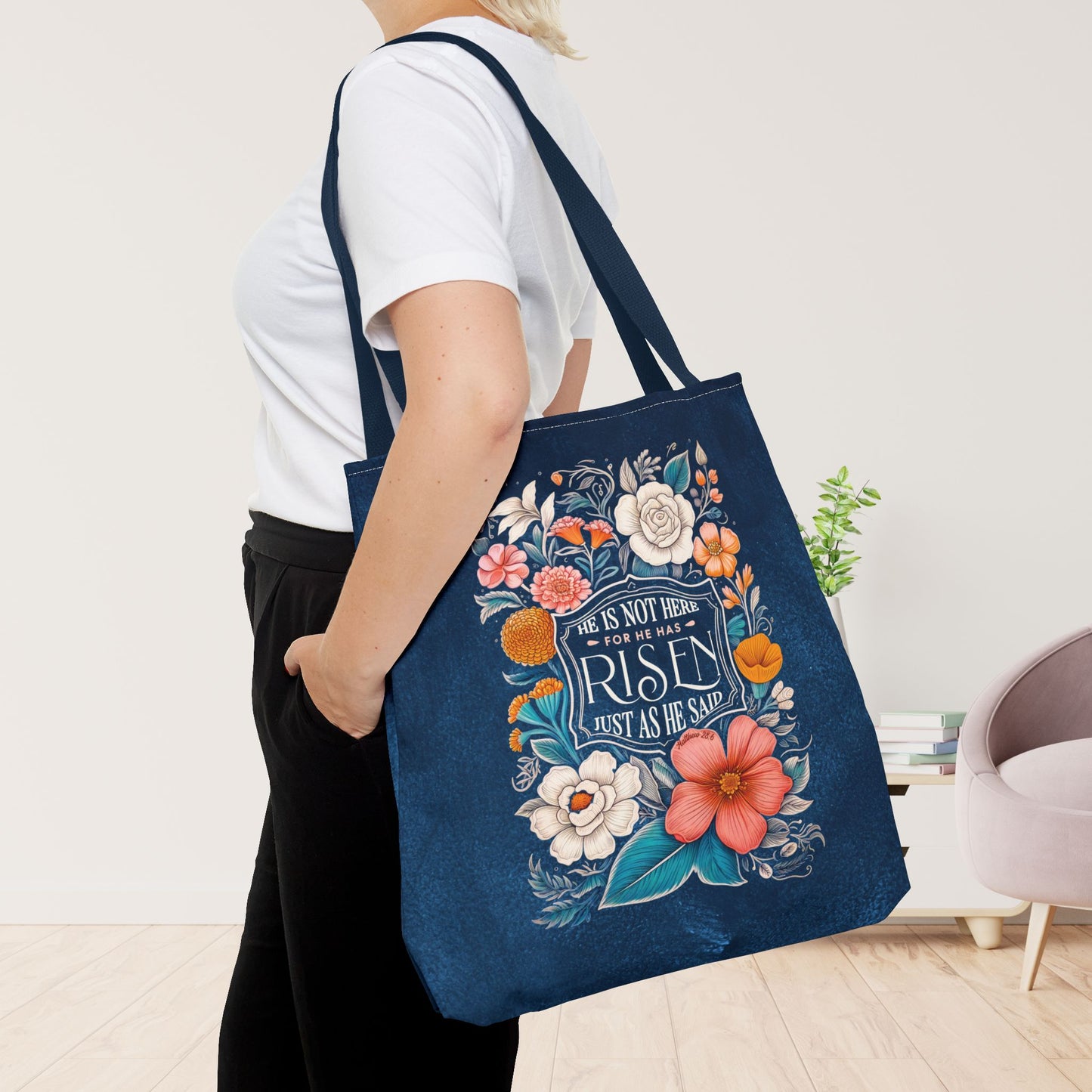 He Has Risen Tote Bag - Christian Tote Bag
