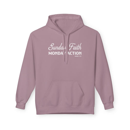 Sunday Faith. Monday Action Unisex Midweight Hoodie