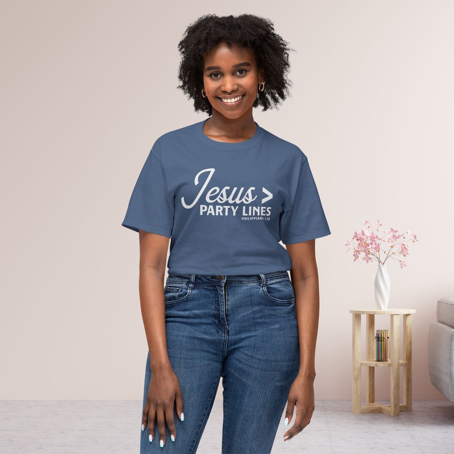 Jesus > Party Lines Unisex HD Cotton Tee