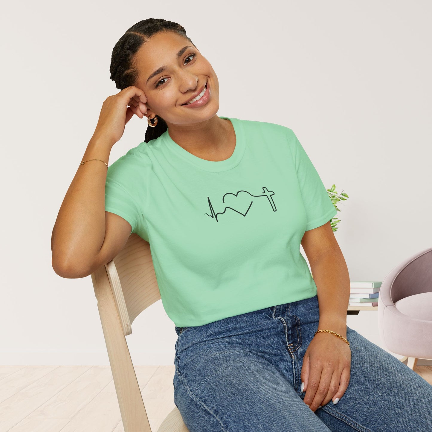 Heartbeat of Faith Softstyle T-shirt