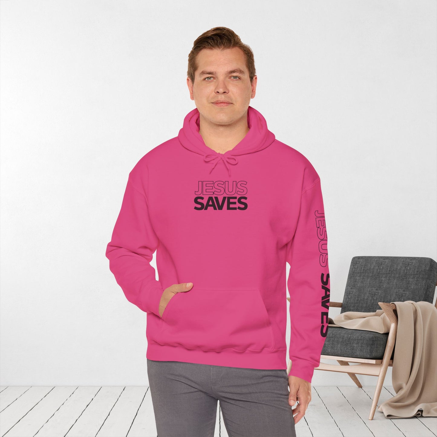 Jesus Saves Hoodie - Acts 4:12 Bible Verse Christian Hoodie