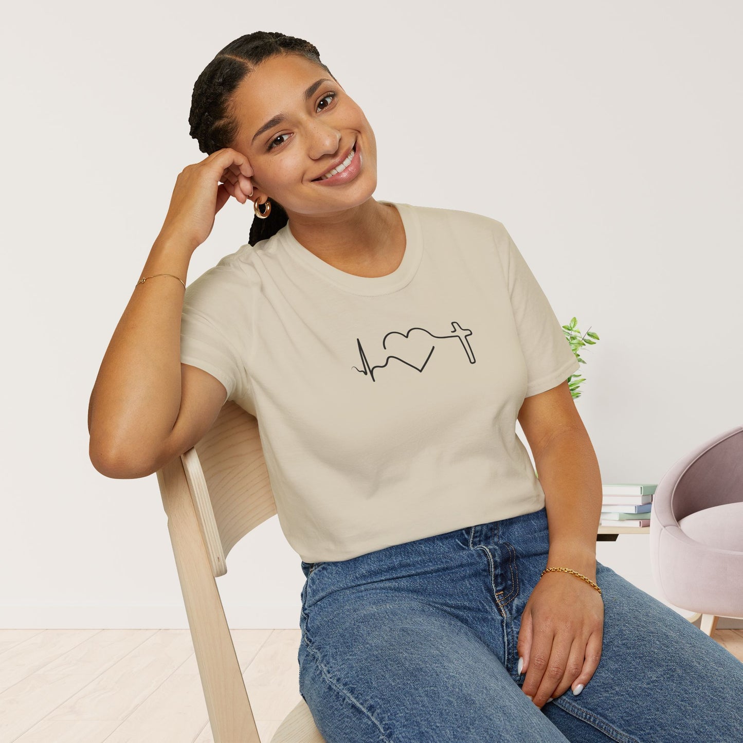 Heartbeat of Faith Softstyle T-shirt