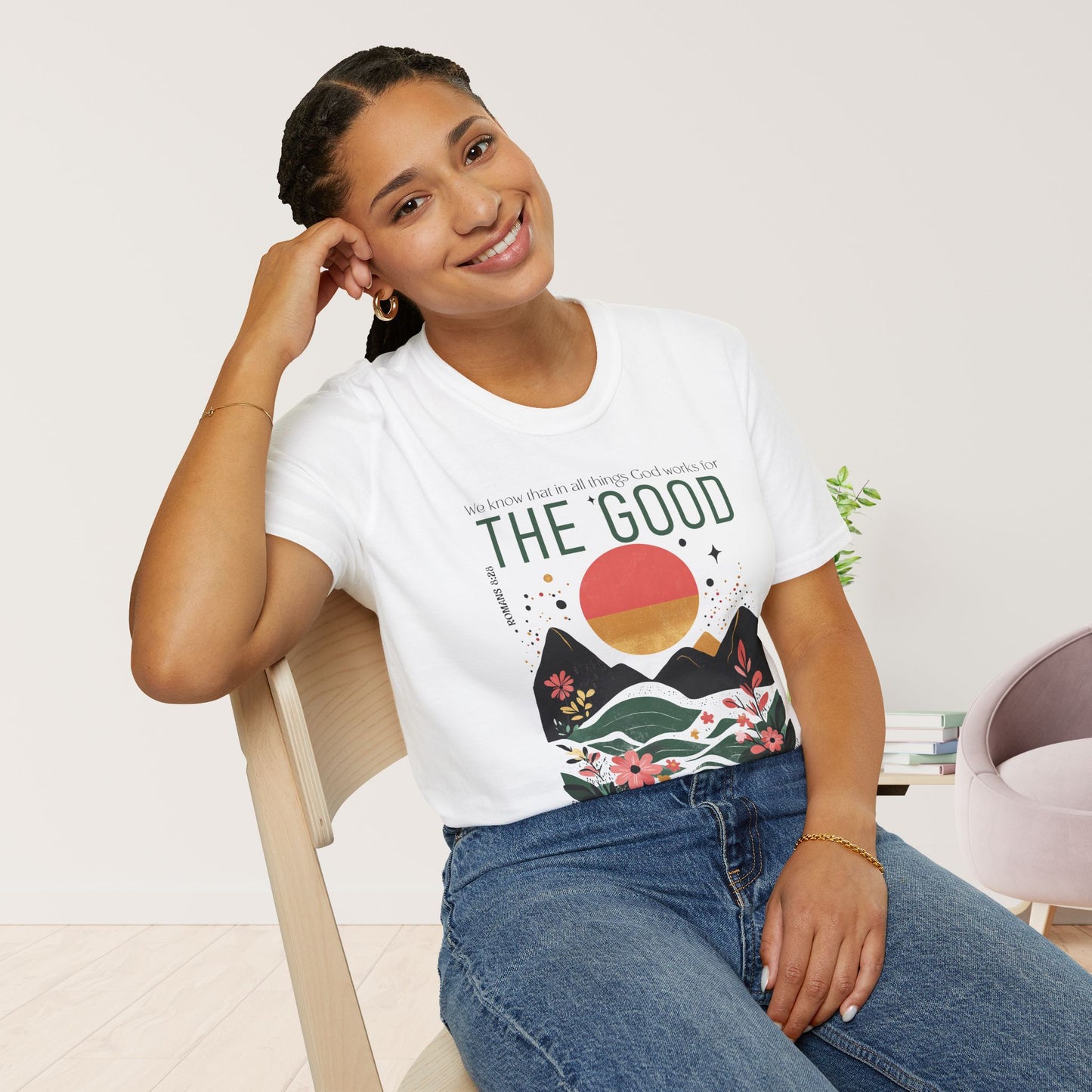All Things for Good Romans 8:28 Softstyle T-shirt