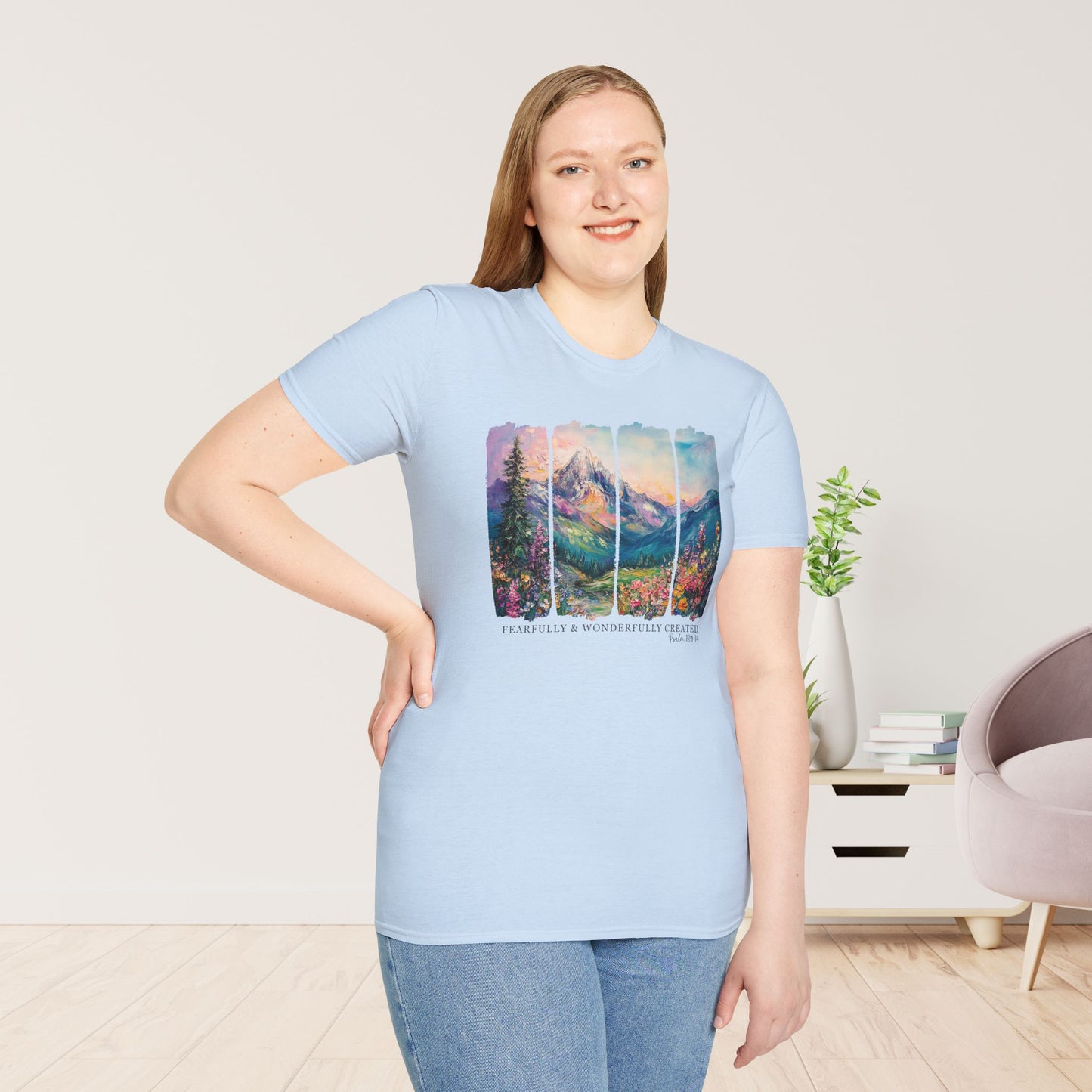Fearfully and Wonderfully Created Softstyle T-shirt - Psalm 139:14