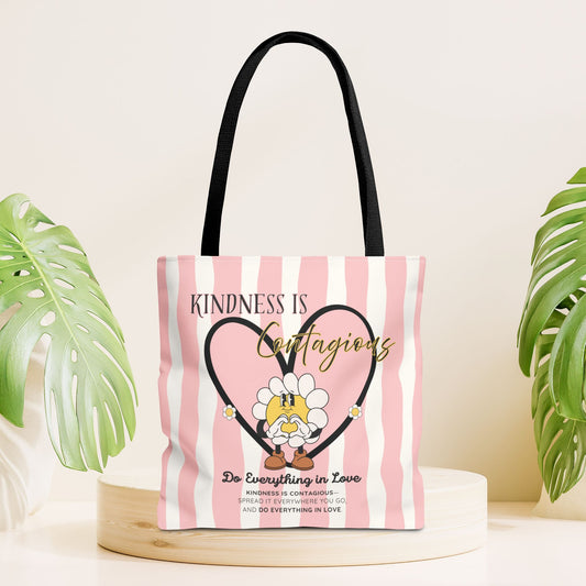 Kindness is Contagious Tote Bag - Christian Tote Bag