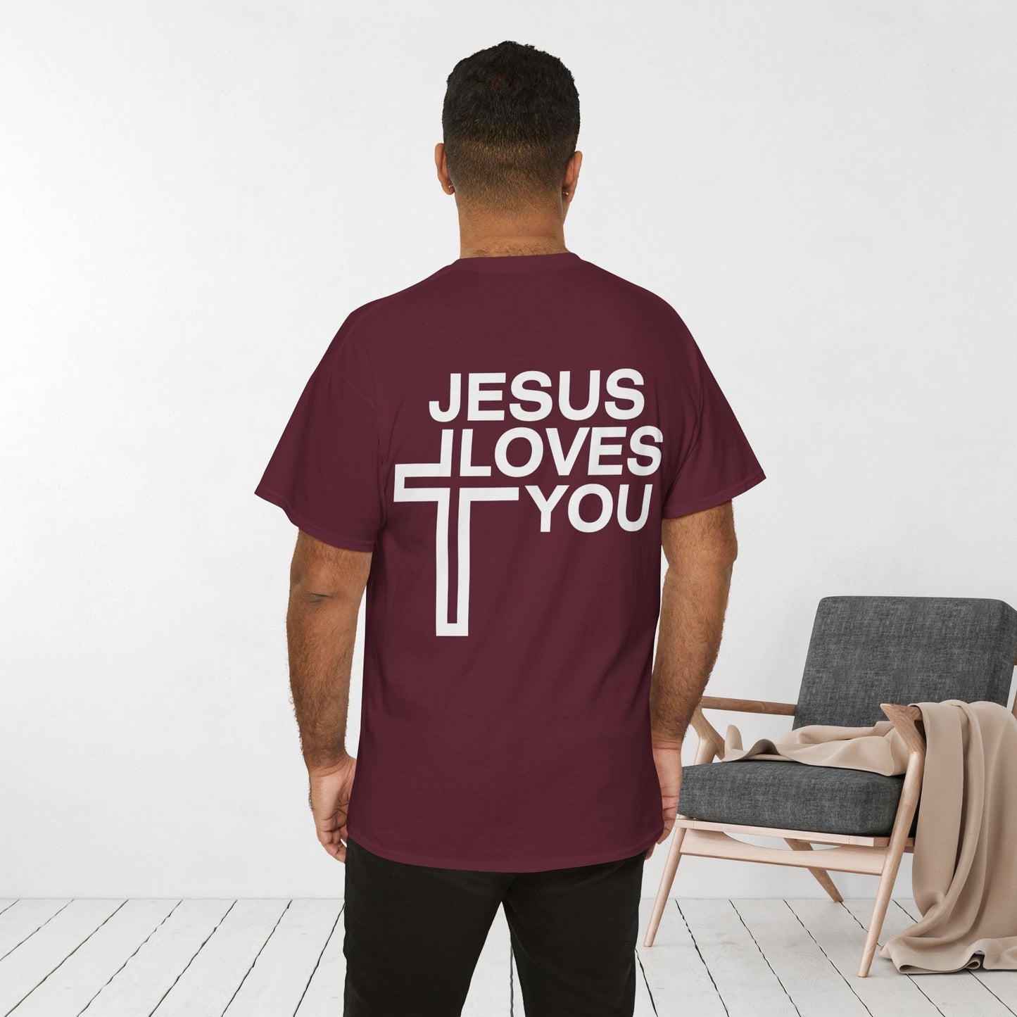 Jesus Loves You Heavy Cotton Tee