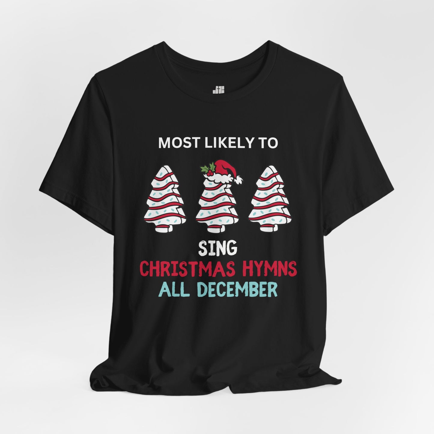 Most Likely to Sing Christmas Hymns Soft Cotton Tee - Most Likely to Christian Christmas Shirt