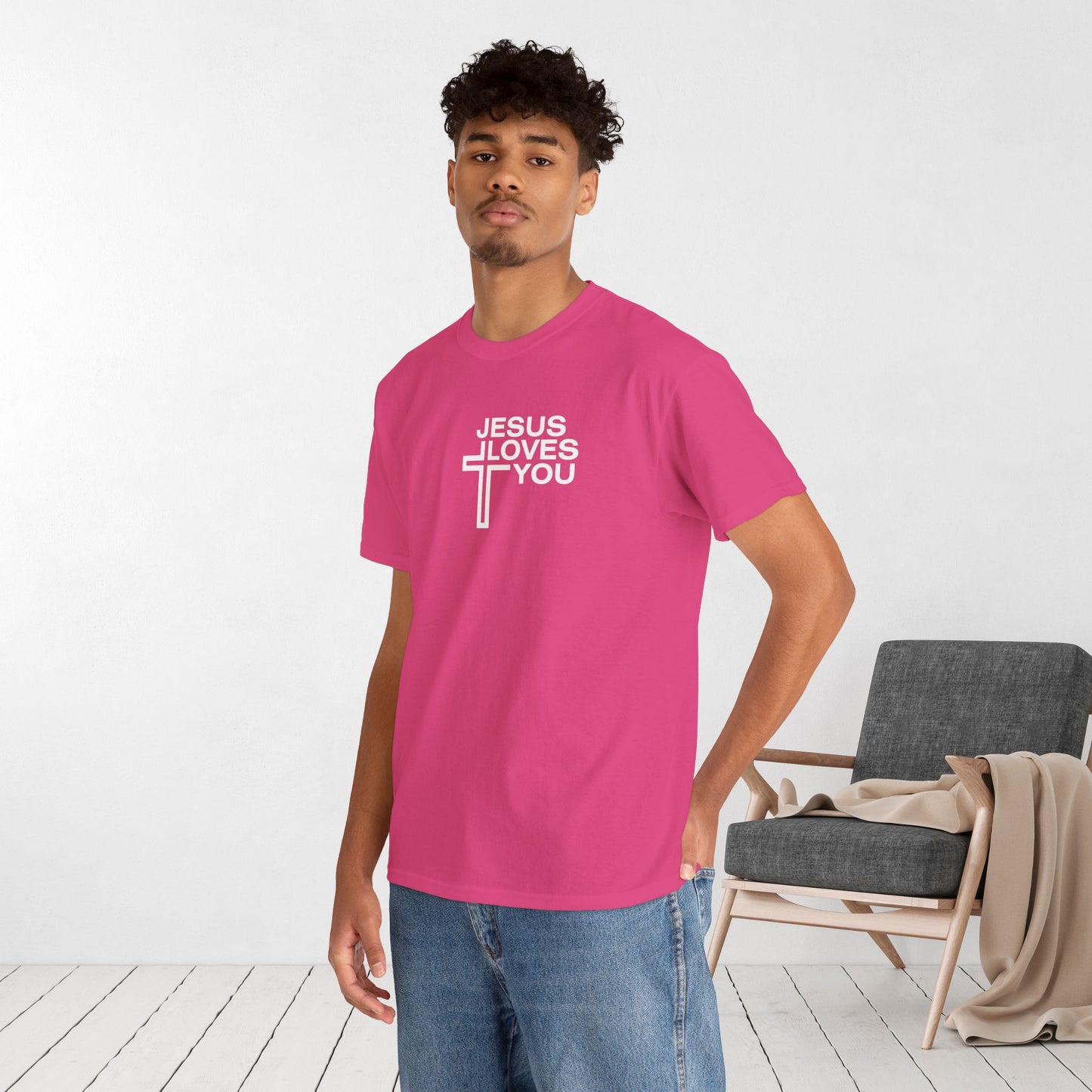 Jesus Loves You Heavy Cotton Tee