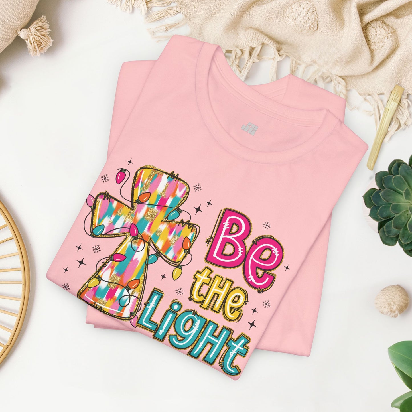 Be The Light Soft Cotton Tee - Christian Christmas Shirt