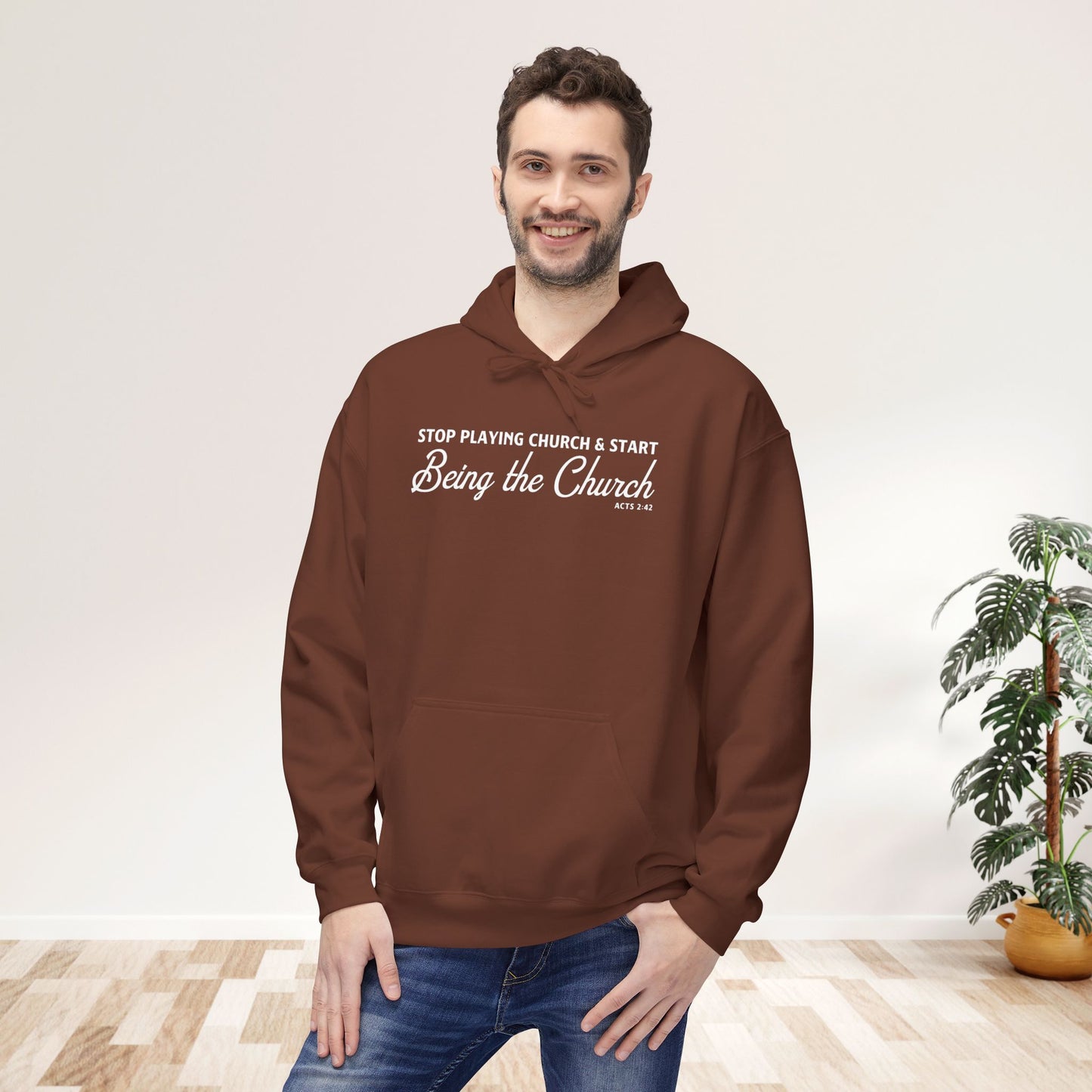 Stop Playing Church. Start Being the Church Unisex Midweight Hoodie