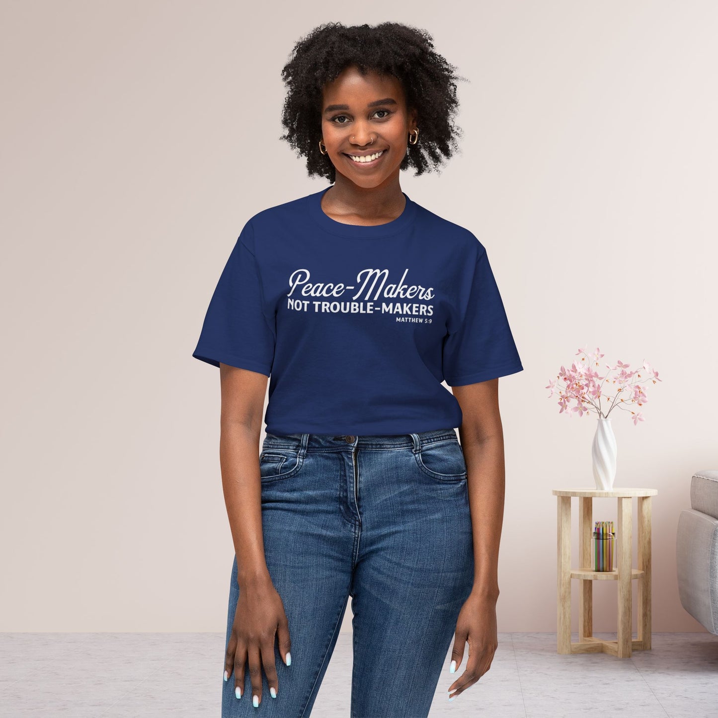 Peace-Makers, Not Trouble-Makers Unisex HD Cotton Tee