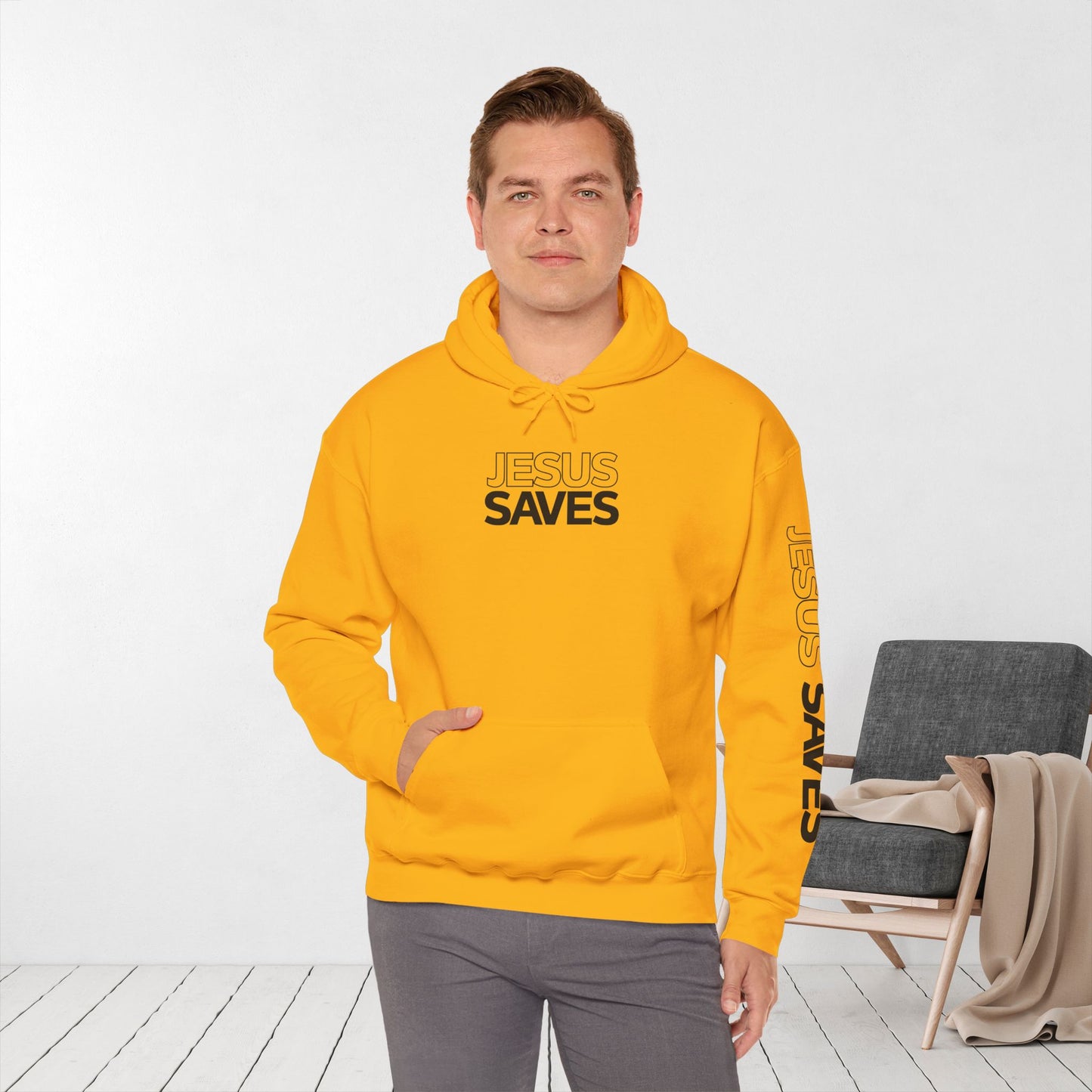 Jesus Saves Hoodie - Acts 4:12 Bible Verse Christian Hoodie
