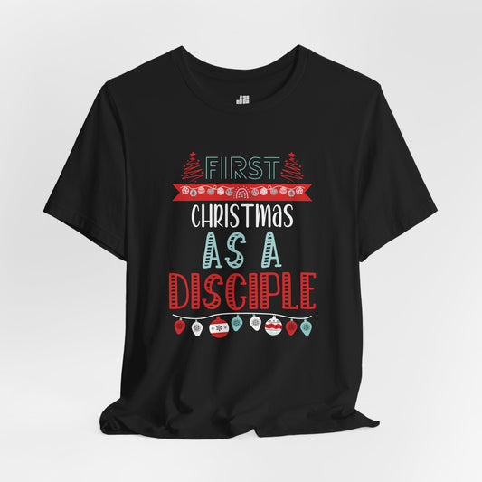First Christmas As a Disciple Soft Cotton Tee - First Christmas Shirt