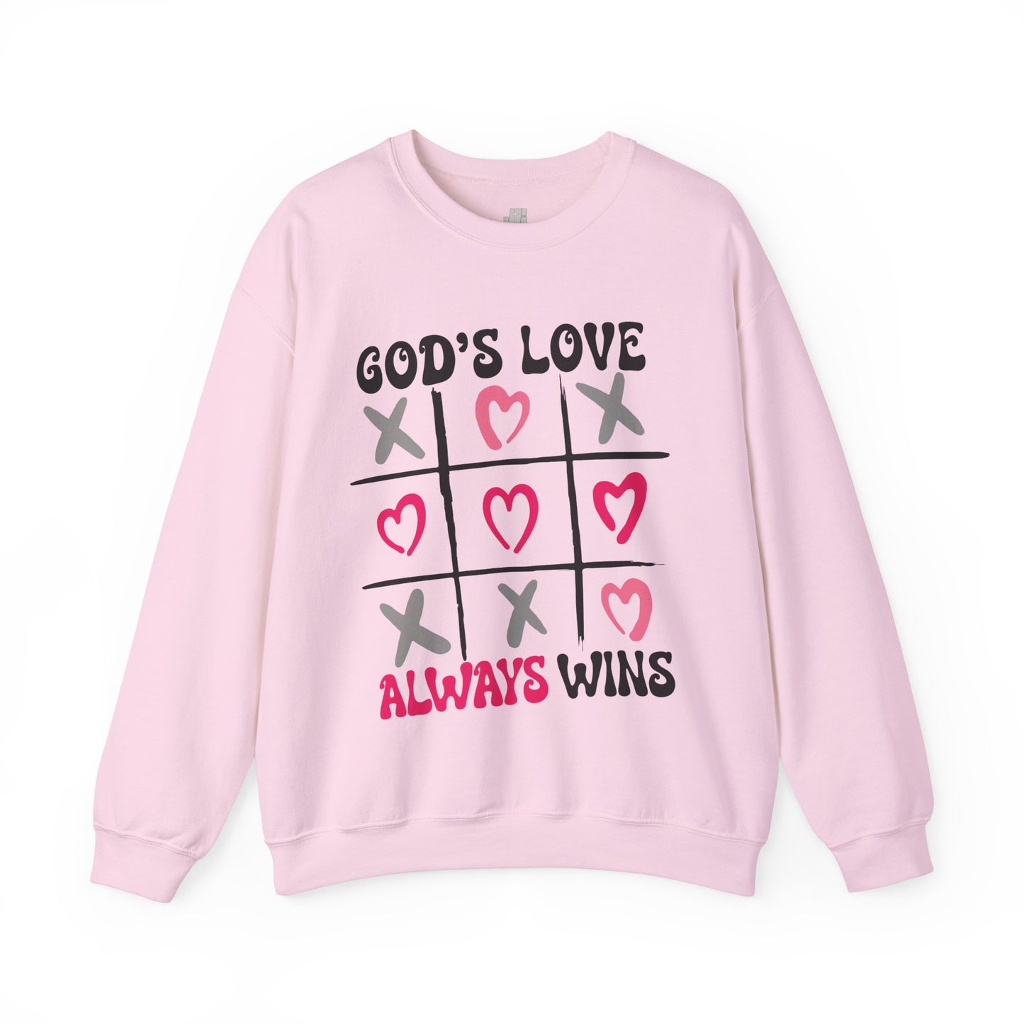 God's Love Always Wins Sweatshirt - Christian Crewneck Pullover