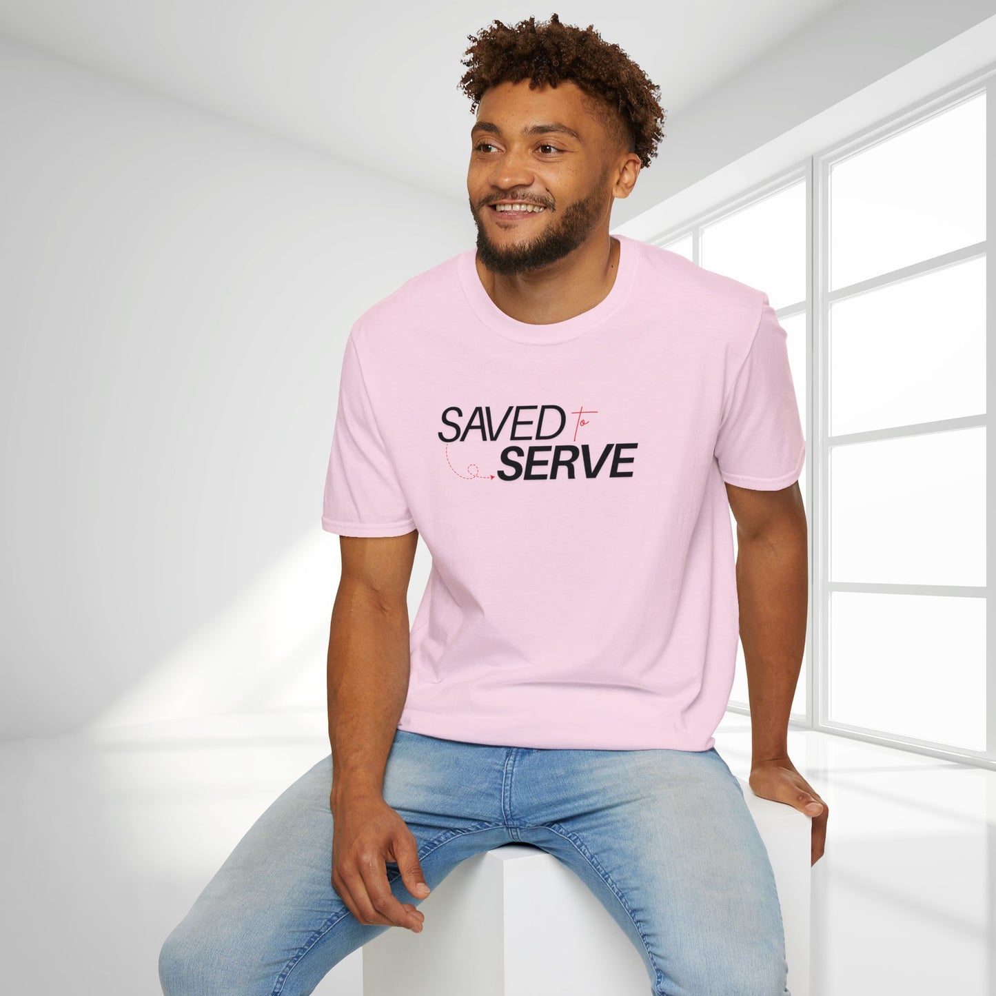 Saved to Serve - We Serve 'Cause We Are Saved Softstyle T-shirt - Trendy  Christian Tee