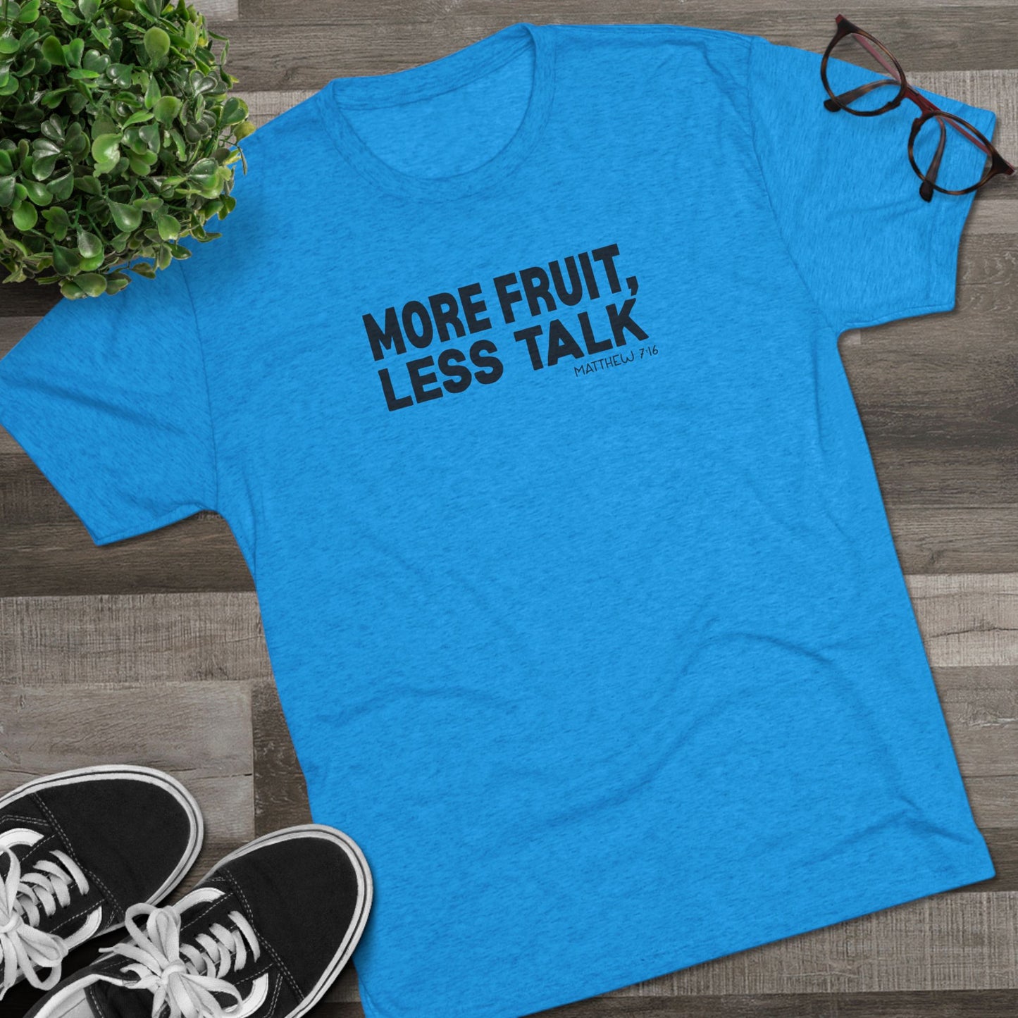 More Fruit, Less Talk Unisex Tri-Blend Crew Tee