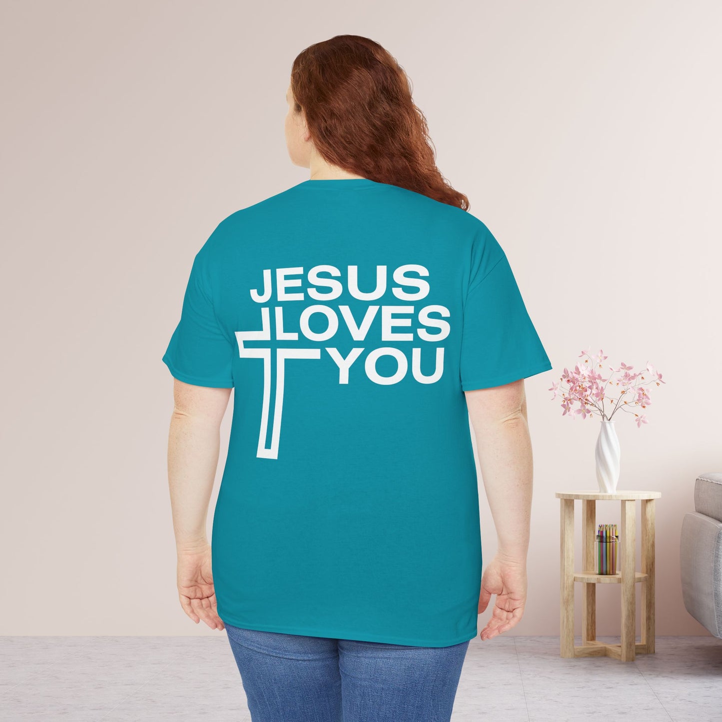 Jesus Loves You Heavy Cotton Tee
