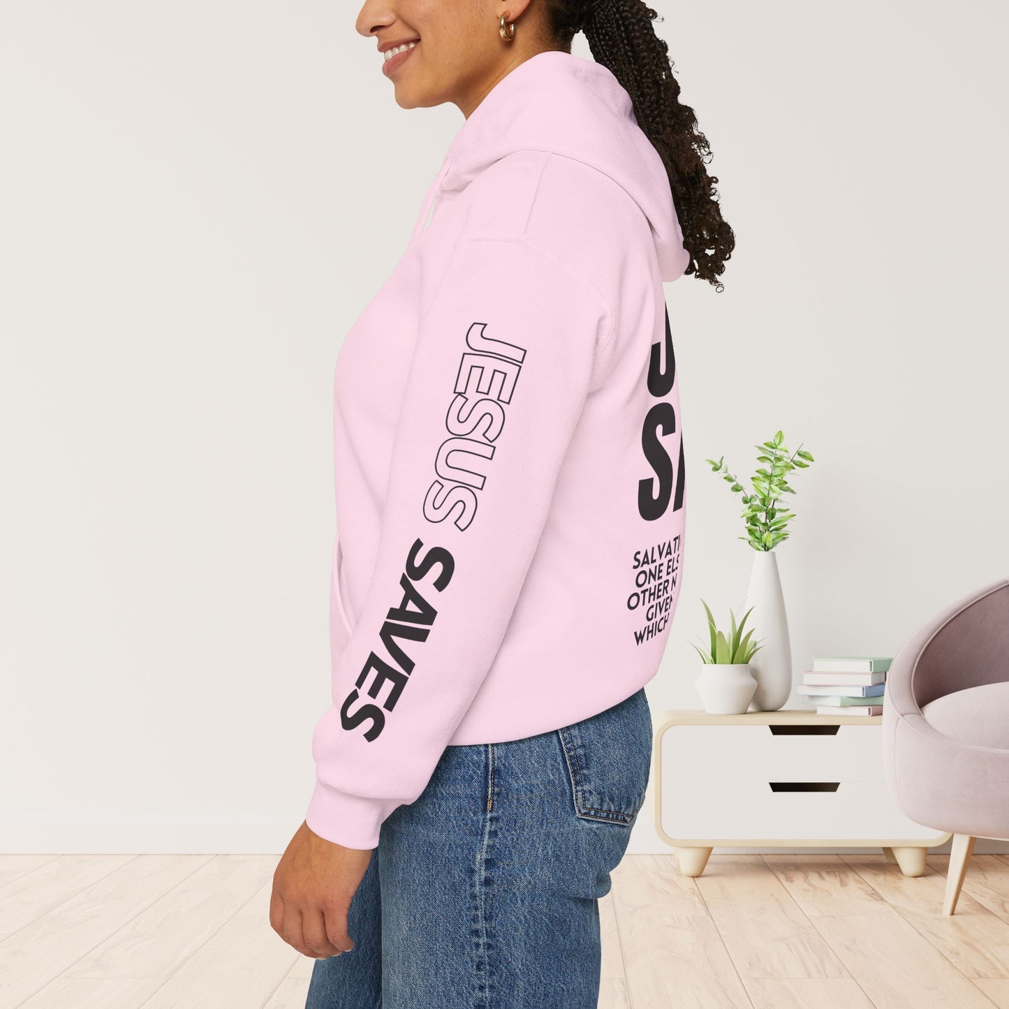 Jesus Saves Hoodie - Acts 4:12 Bible Verse Christian Hoodie