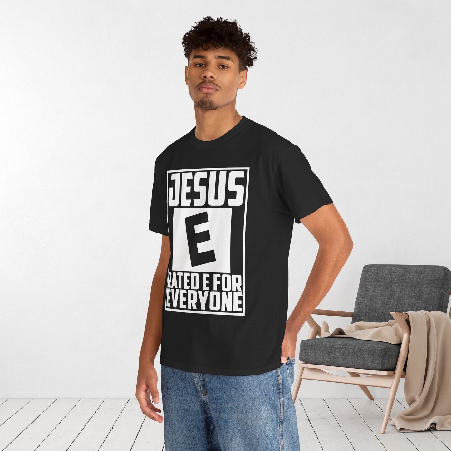 Jesus Rated E for Everyone Heavy Cotton Tee