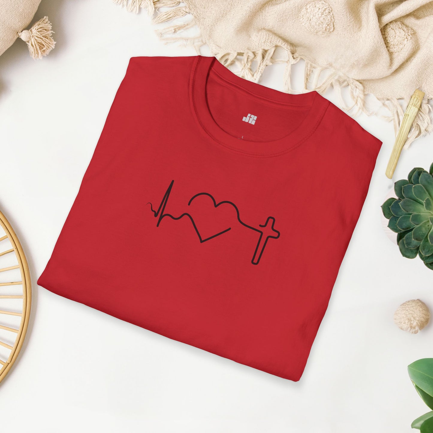 Heartbeat of Faith Softstyle T-shirt