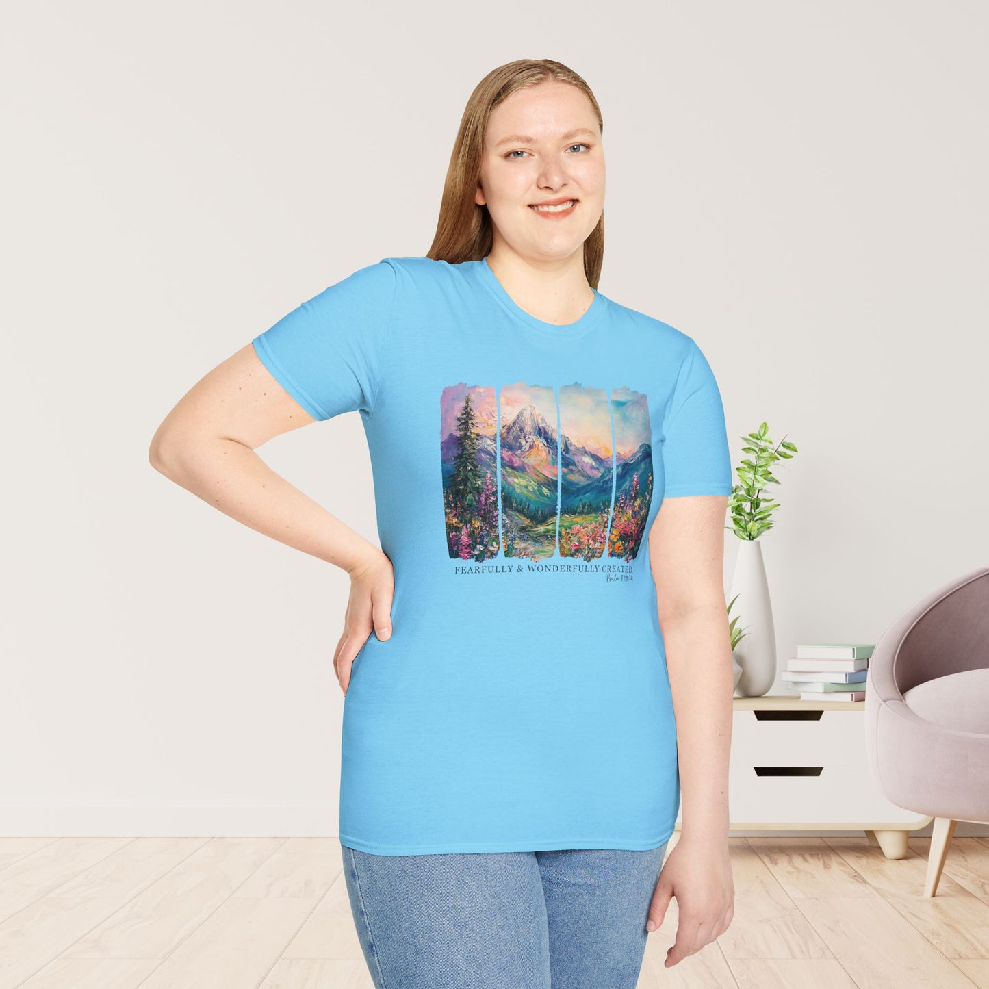 Fearfully and Wonderfully Created Softstyle T-shirt - Psalm 139:14