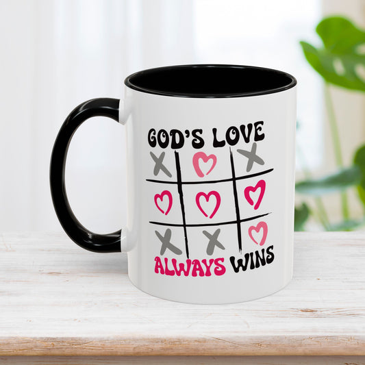 God's Love Always Wins Mug - Christian Coffee Mug