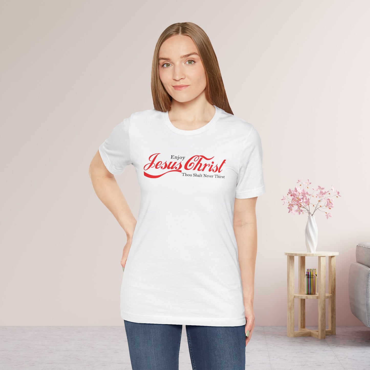 Enjoy Jesus Christ Soft Cotton Tee - John 4:14