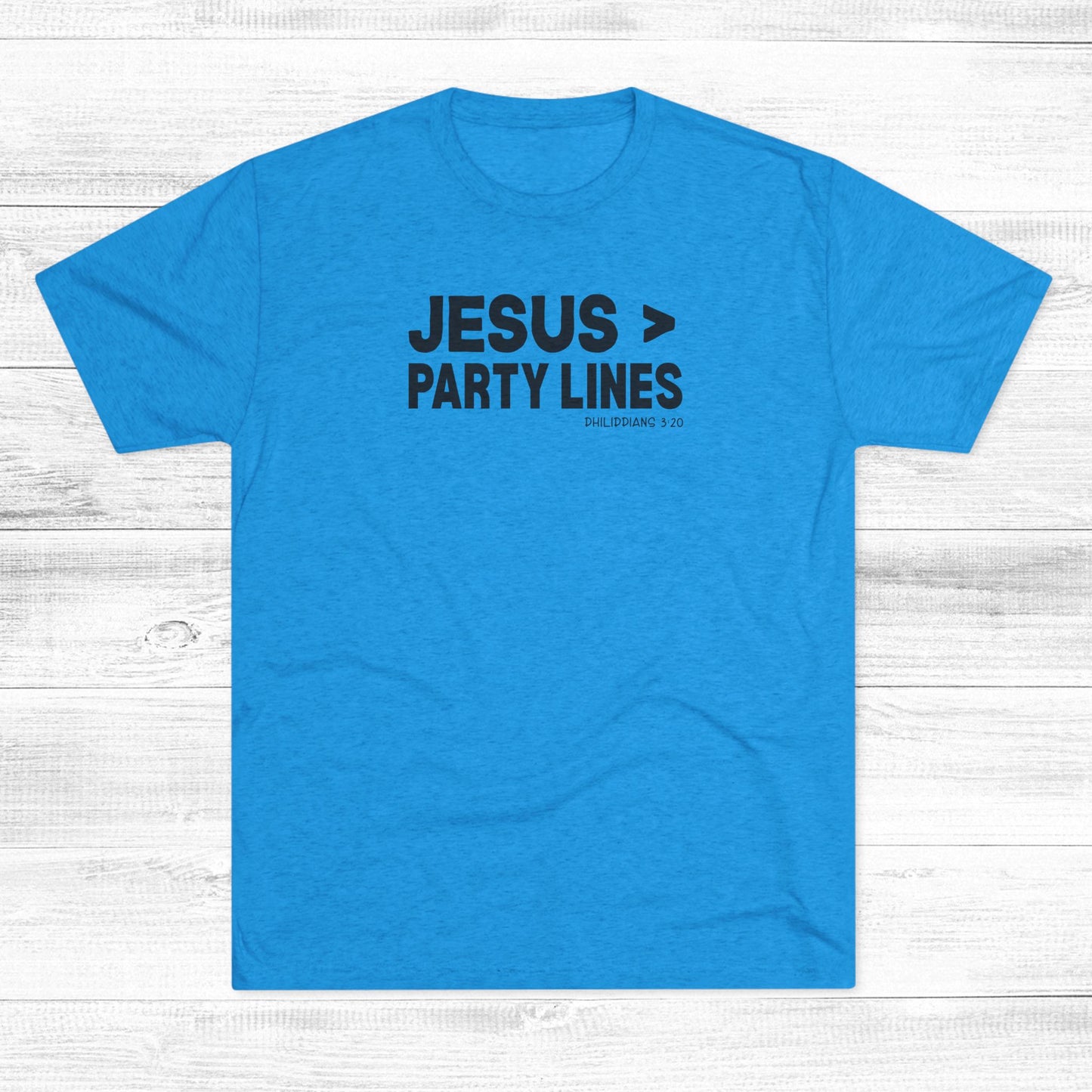 Jesus > Party Lines Unisex Tri-Blend Crew Tee