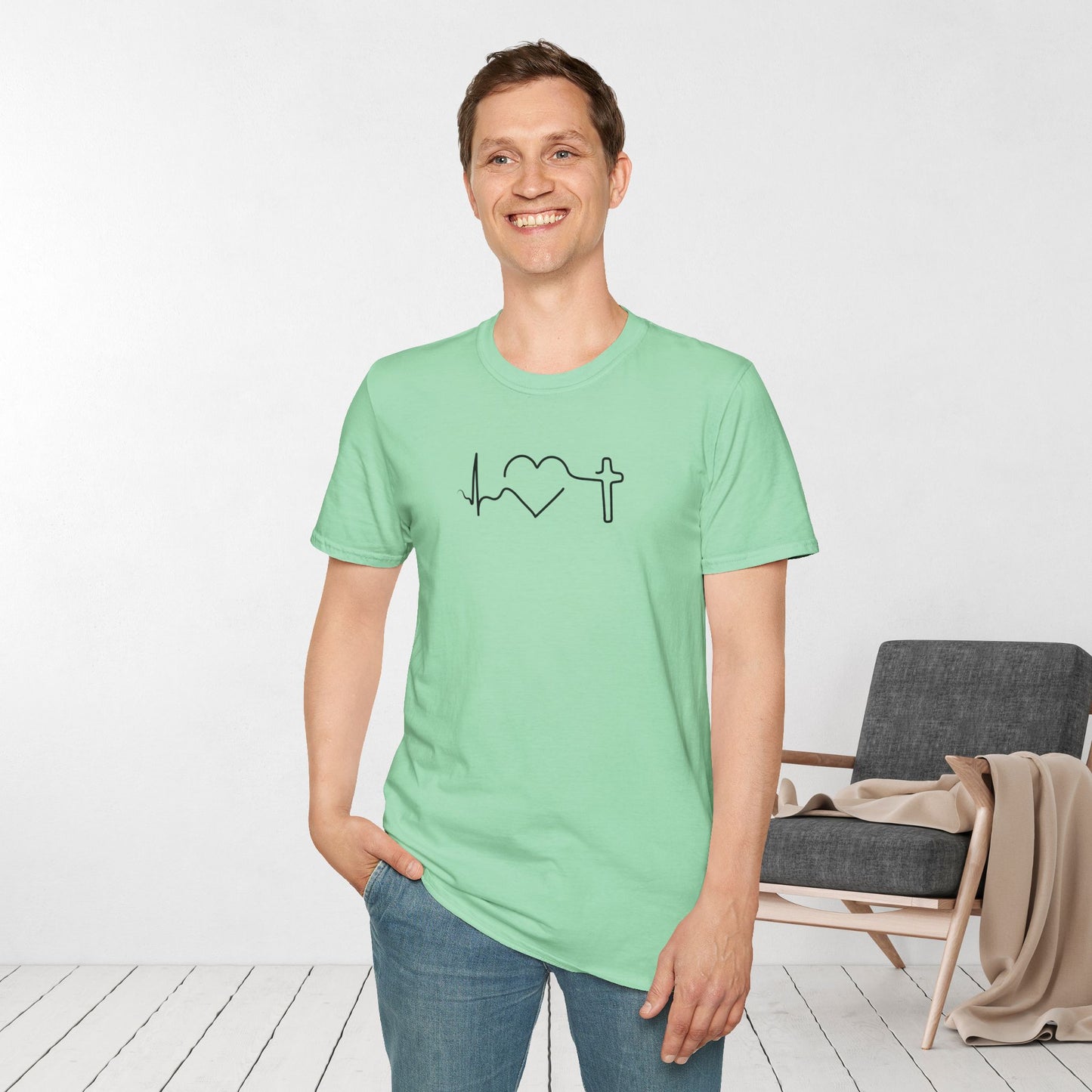 Heartbeat of Faith Softstyle T-shirt