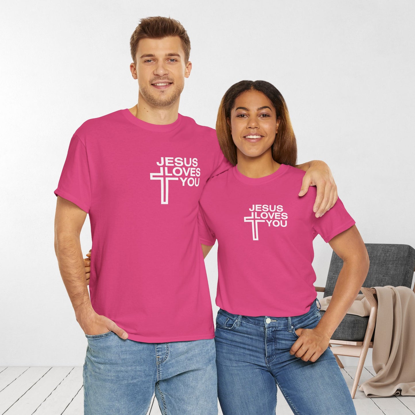 Jesus Loves You Heavy Cotton Tee