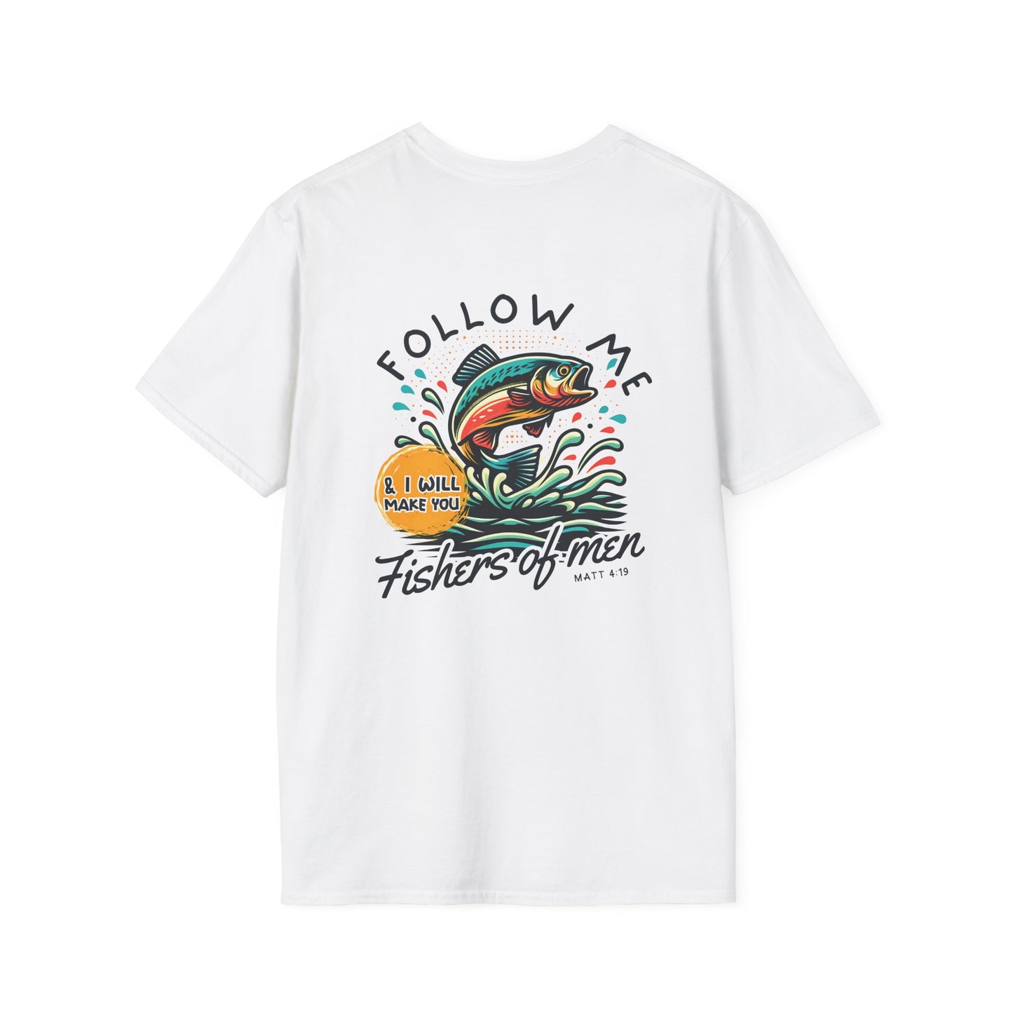 Follow Me Matthew 4:19 Men's Softstyle T-shirt