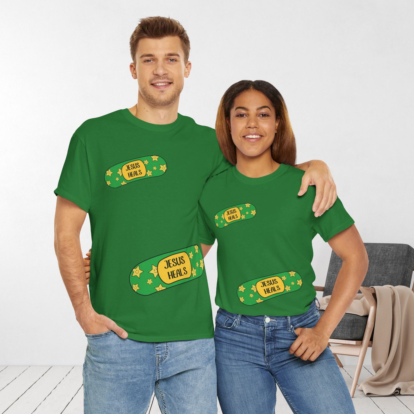 Jesus Heals Heavy Cotton Tee