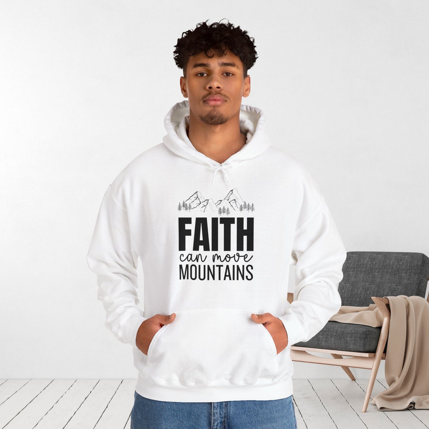 Faith Can Move Mountains Christian Bible Verse Unisex Hoodie