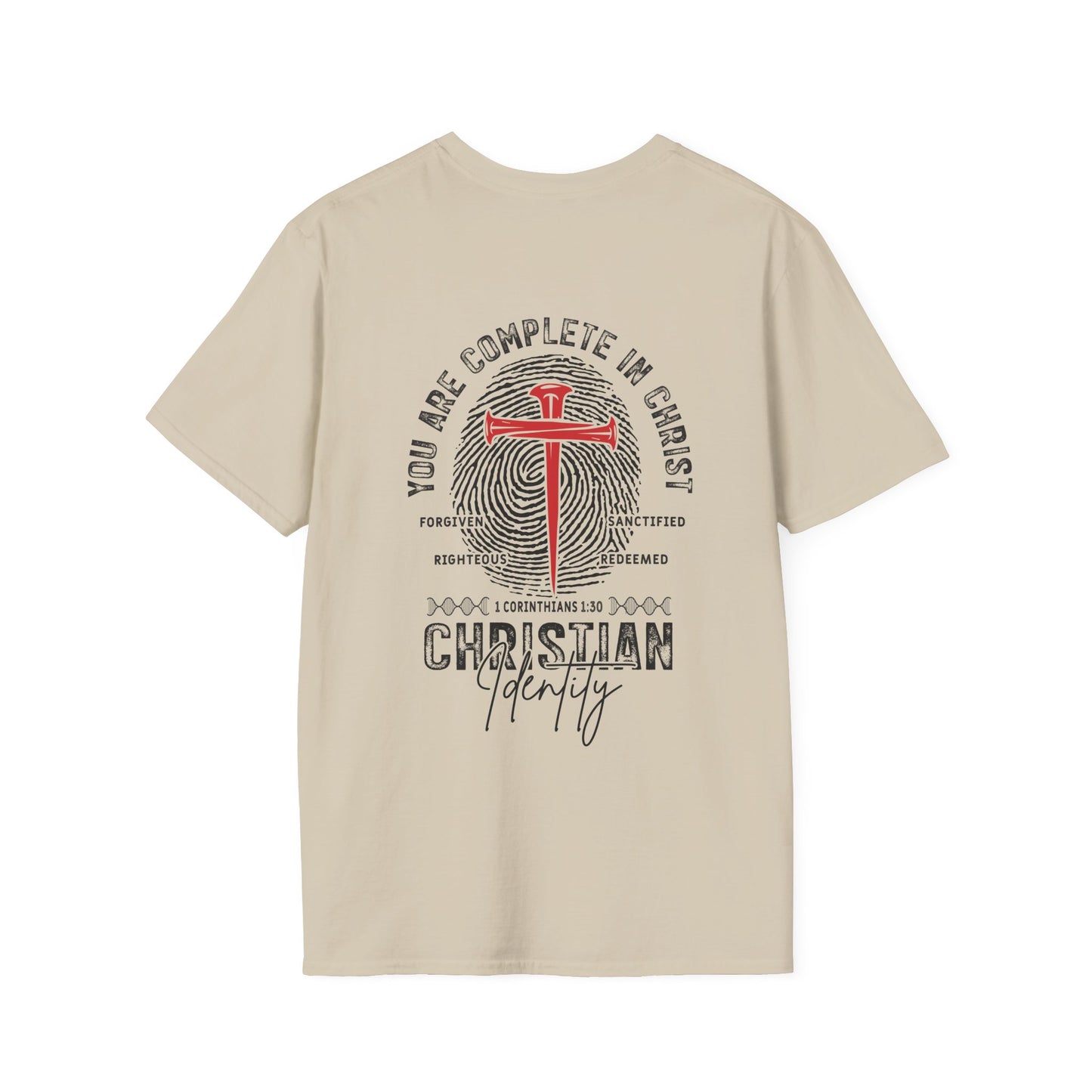 You Are Complete in Christ Softstyle T-shirt - 1 Corinthians 1:30