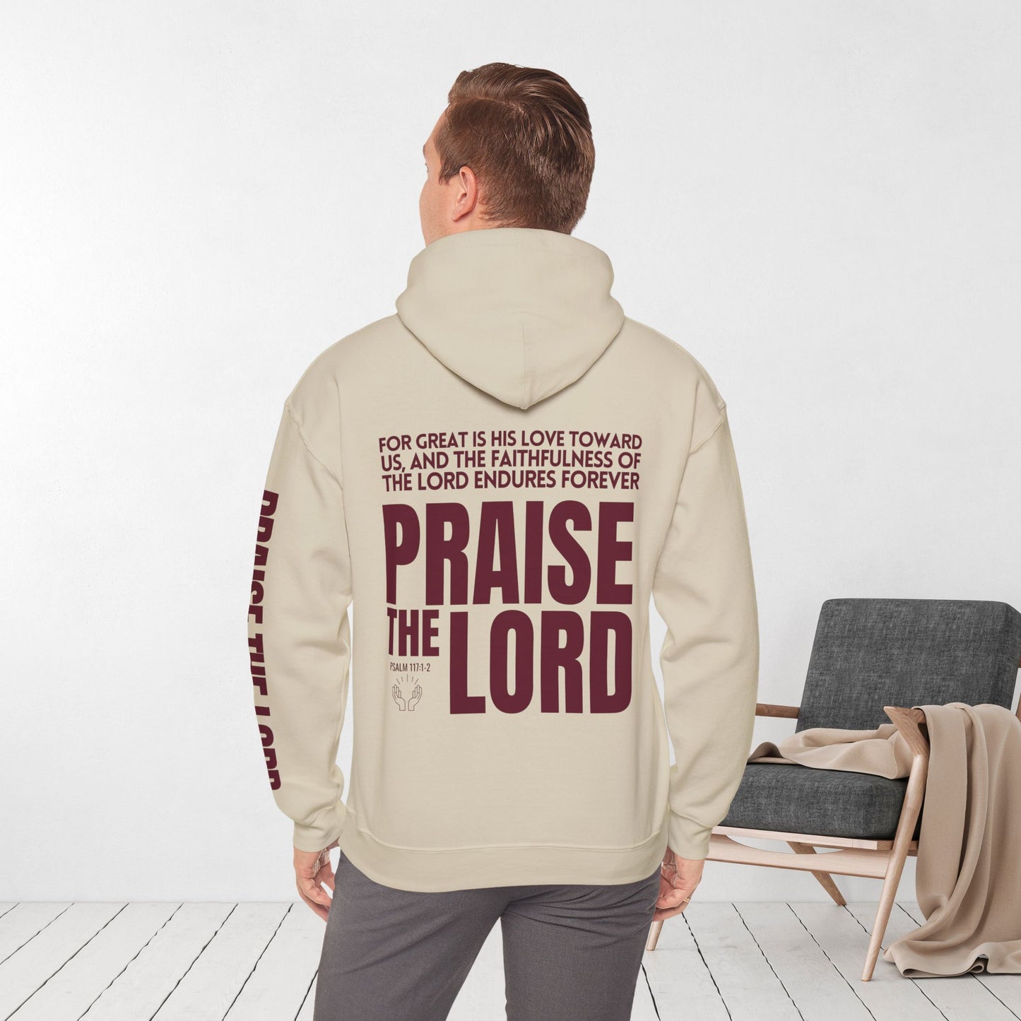Praise The Lord Hoodie -  Psalm 117:1-2 Bible Verse Christian Hoodie