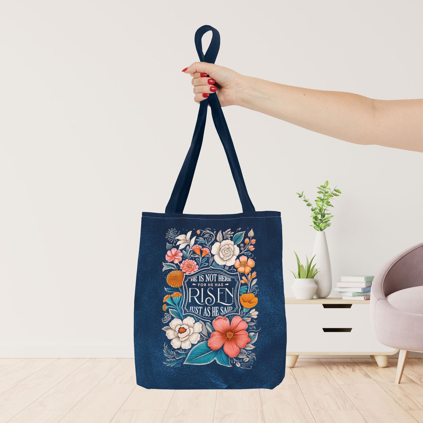 He Has Risen Tote Bag - Christian Tote Bag