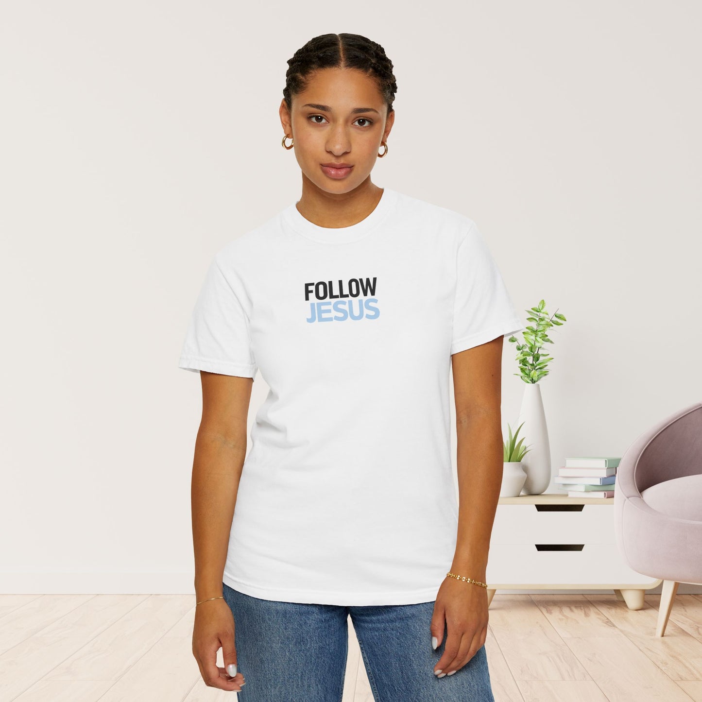 Jesus is the Light of the World Comfort Colors Shirt - John 8:12 Bible Verse Christian Shirt