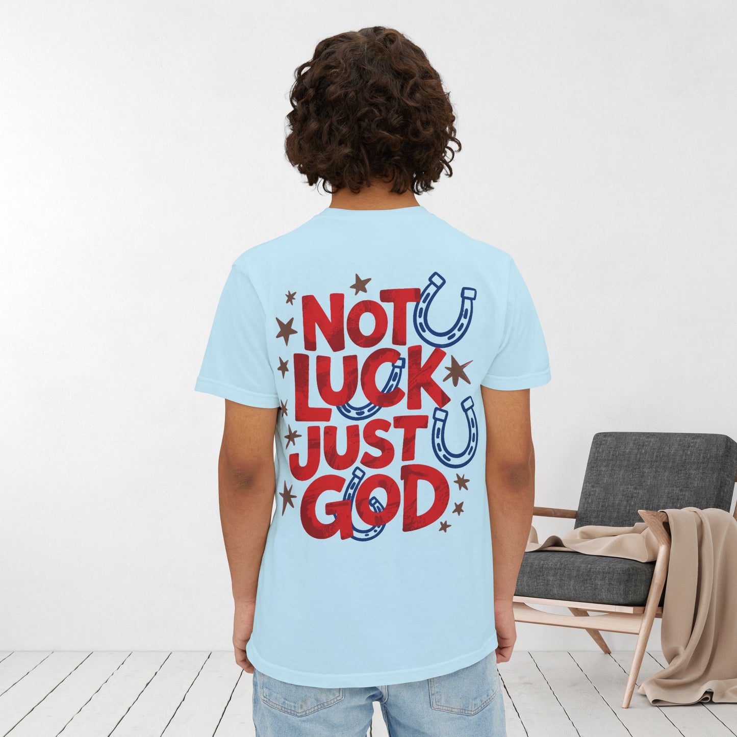 Not Luck Just God Comfort Colors Pocket T-Shirt