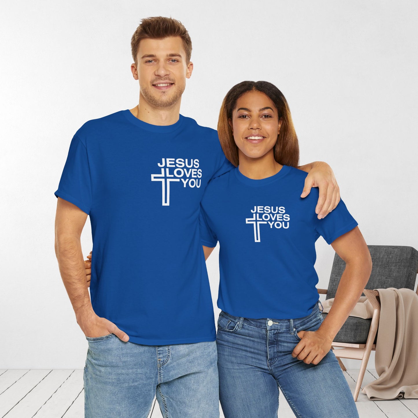 Jesus Loves You Heavy Cotton Tee