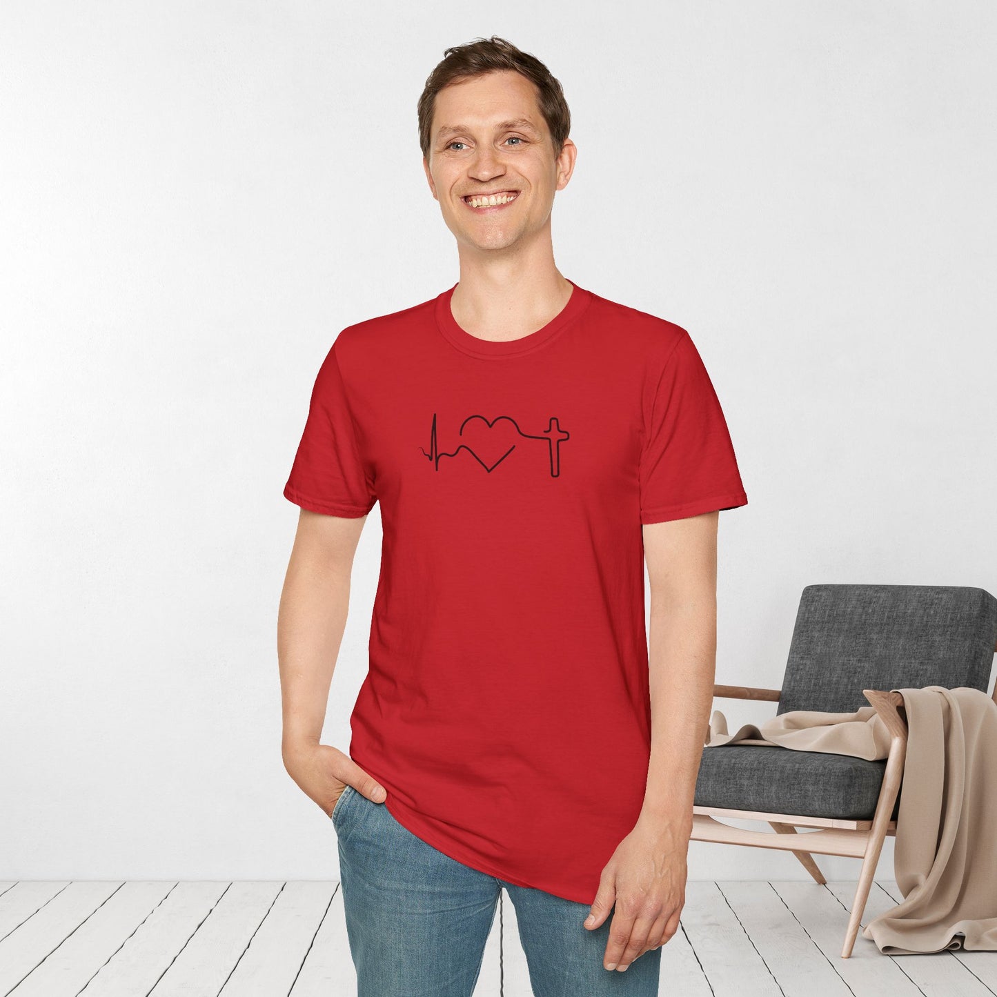 Heartbeat of Faith Softstyle T-shirt