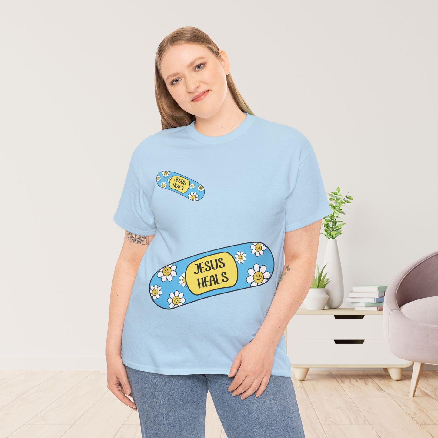 Jesus Heals Heavy Cotton Tee