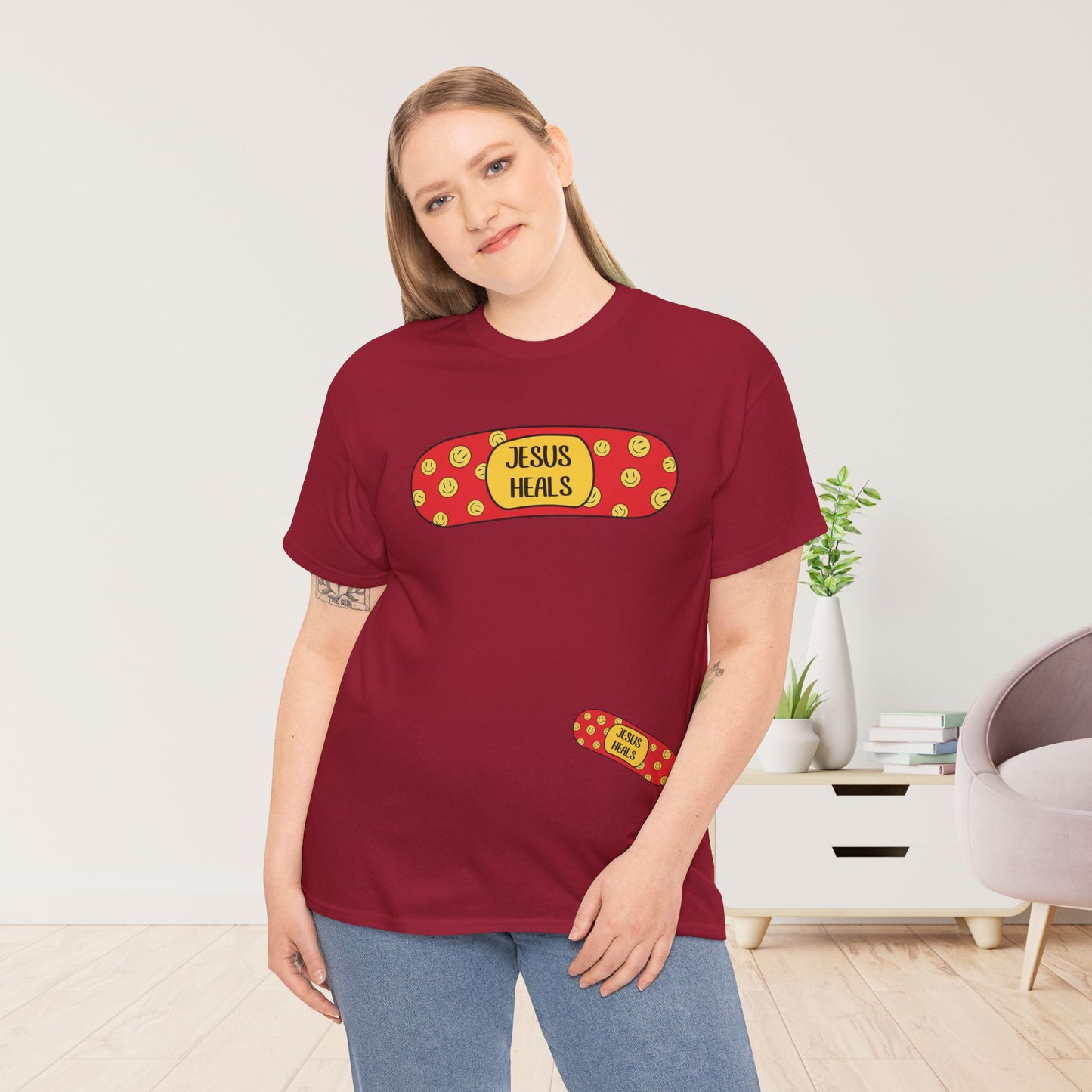 Jesus Heals Heavy Cotton Tee